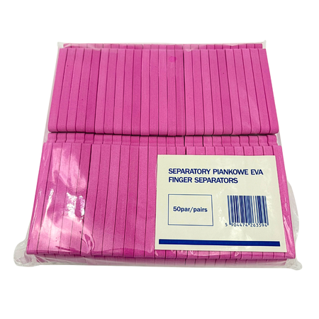 Separatory piankowe do pedicure różowe 50 par