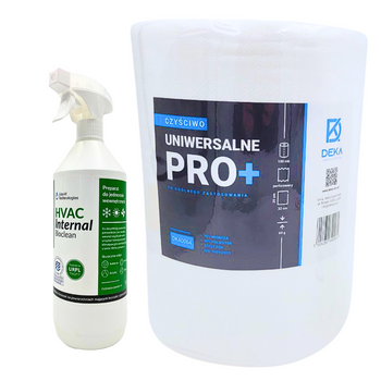 Zestaw HVAC Internal Bioclean 1L koncentrat + czyściwo