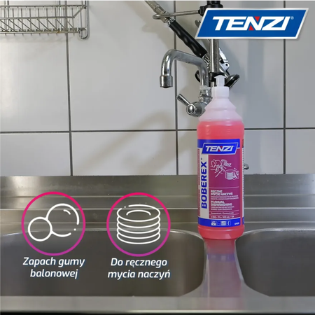 Boberex 1 L – skoncentrowany płyn do mycia naczyń, usuwa tłuszcz Tenzi