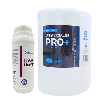 Zestaw HVAC Universal – płyn 1L + czyściwo