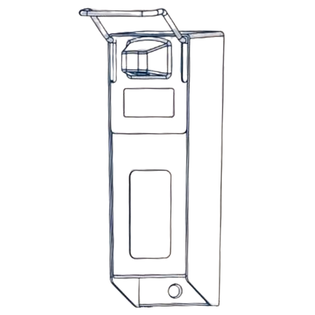 Dozownik z tworzywa ABS i aluminium 0,5 L Medisept