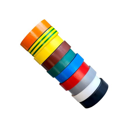 Taśma izolacyjna PCV Wonder 19 mm/20 m, mrozoodporna, mix kolorów, zestaw 10 rolek