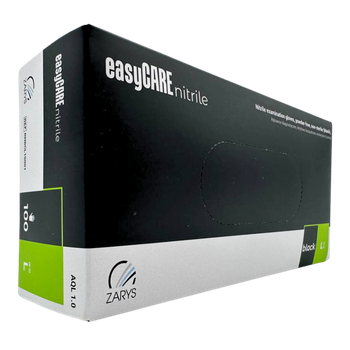 Czarne rękawiczki nitrylowe EasyCare L, 100 sztuk