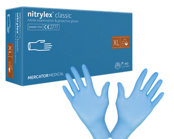 Rękawiczki jednorazowe nitrylowe Blue Classic XL 100 szt