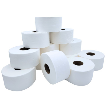 Papier toaletowy Jumbo 100% celuloza – 12 rolek