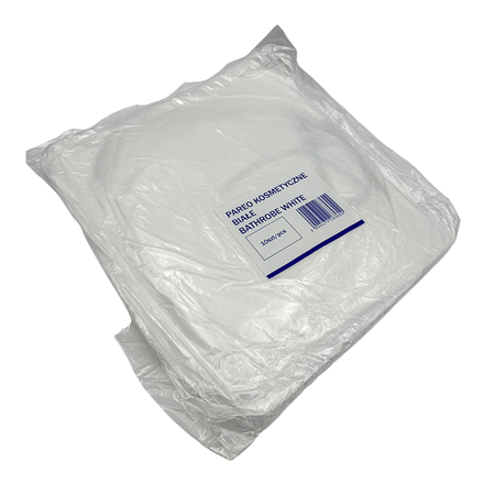 Pareo kosmetyczne białe z gumką włókninowe – 10 szt