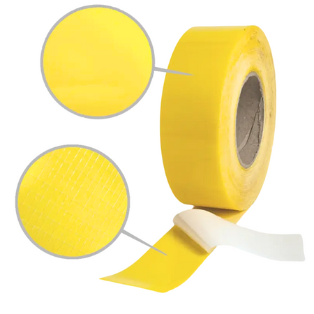 Taśma znakująca żółta 50mm/24m kompozytowa, samoprzylepna