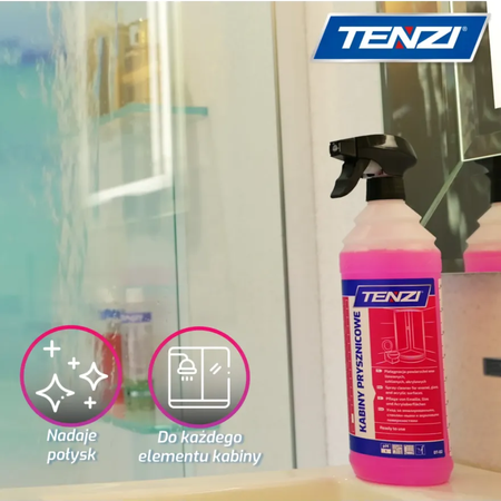Kabiny Prysznicowe 1L – gotowy płyn do mycia i pielęgnacji kabin prysznicowych Tenzi