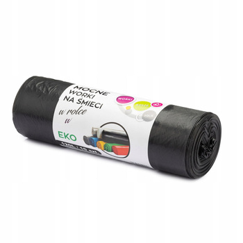 Worki LDPE 120L czarne – 10 szt (krótka rolka)