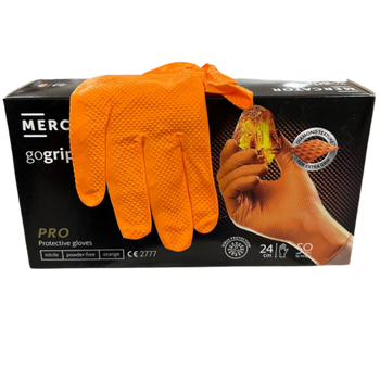 Rękawice nitrylowe bezpudrowe NITRYLEX GOGRIP Orange XL – wytrzymałe i antypoślizgowe