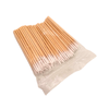 Drewniane patyczki kosmetyczne z bawełną 100 szt