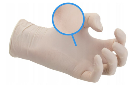Rękawice lateksowe bezpudrowe DERMAGEL COATED, rozmiar L, kremowe