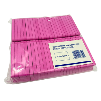 Separatory piankowe do pedicure różowe 50 par