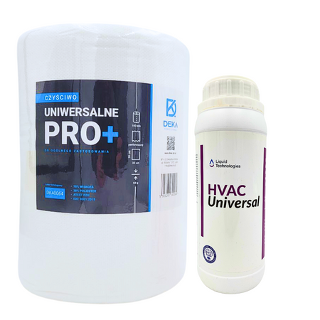 Zestaw HVAC Universal – płyn 1L + czyściwo