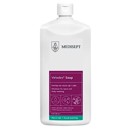 Velodes Soap 500 ml – delikatne mydło do rąk i ciała Medisept