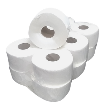 Papier toaletowy Jumbo biały, makulatura, 12 sztuk DK57922