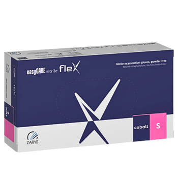 Rękawice medyczne nitrylowe easyCARE Nitrile Flex Cobalt S, 100 szt