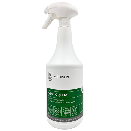Velox Oxy ETA 1L – płyn do dezynfekcji i mycia powierzchni