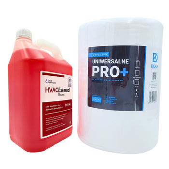 Zestaw HVAC External Strong 5L – płyn do klimatyzacji + czyściwo