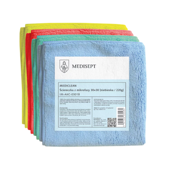 Ściereczki z mikrofazy 30×30 cm – zestaw 4 szt mix kolorów Medisept