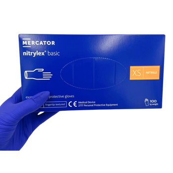 Rękawice Nitrylowe Bezpudrowe Nitrylex Basic XS 100 szt