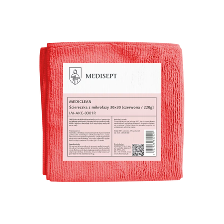 Ściereczki z mikrofazy 30×30 cm – zestaw 4 szt mix kolorów Medisept