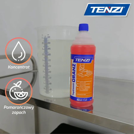 TopEfekt ORANŻ 1 L – koncentrat do mycia podłóg i ścian o zapachu pomarańczy Tenzi