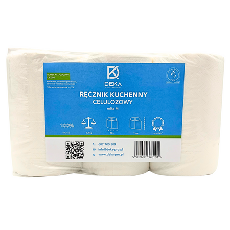 Ręcznik kuchenny celulozowy 2-warstwowy DKZ005 - zestaw 6 rolek