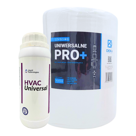 Zestaw HVAC Universal – płyn 1L + czyściwo