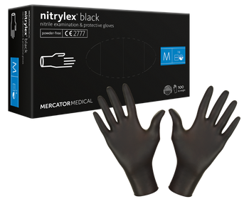 Czarne rękawice jednorazowe czarne M - ochrona i komfort