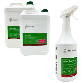 Zestaw promocyjny 2x Velox Spray 5L + Velox Top AF 1L Gratis