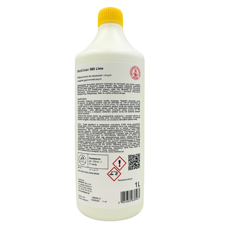 Mediclean 580 Lime 1L – odkamieniacz do zmywarek i urządzeń gastronomicznych