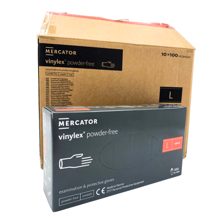 Rękawiczki winylowe L – 10x100 szt Mercator