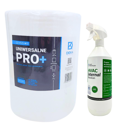 Zestaw HVAC Internal Bioclean 1L koncentrat + czyściwo