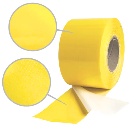 Taśma znakująca żółta 100mm/24m kompozytowa, samoprzylepna