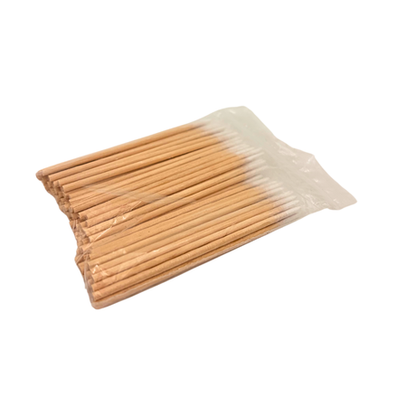 Drewniane patyczki kosmetyczne z bawełną 100 szt