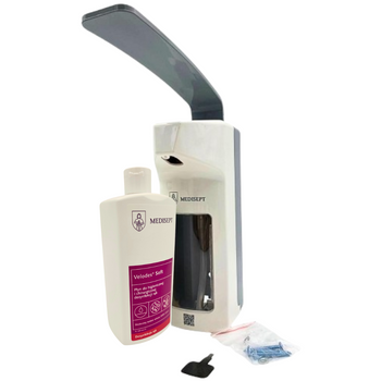 Dozownik łokciowy z tworzywa ABS, 500 ml, naścienny