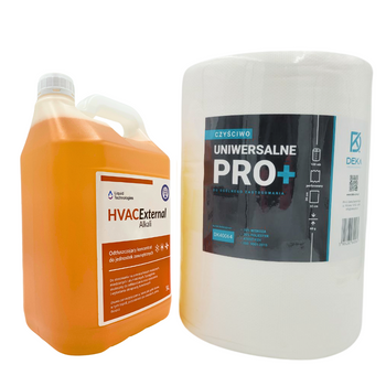 Zestaw HVAC External Alkali 5L płyn + czyściwo