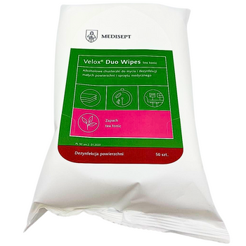 Velox Duo Wipes – chusteczki do dezynfekcji powierzchni