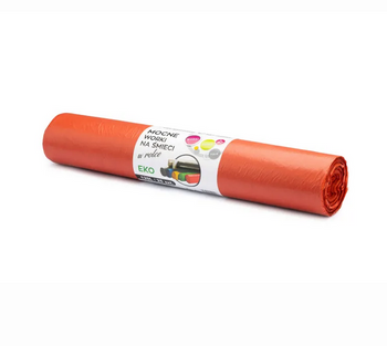 Worki LDPE 120L czerwone – 25 szt, do segregacji