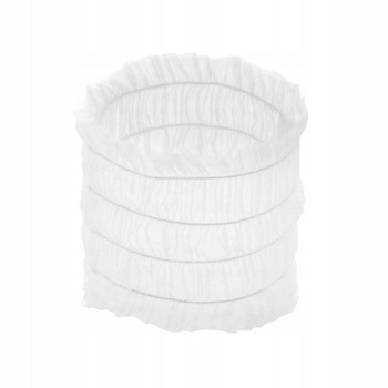 Opaski kosmetyczne typu clip, białe – 100 szt