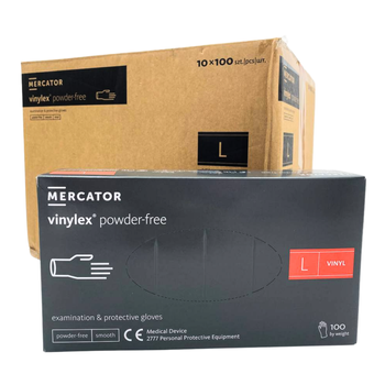 Rękawiczki winylowe L – 10x100 szt Mercator