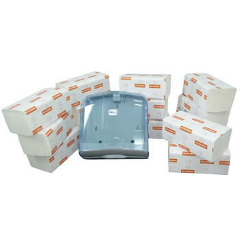 Zestaw promocyjny DKZ036 - 14 szt. bind ręczników ZZ + podajnik