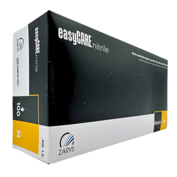 Czarne rękawiczki nitrylowe EasyCare M, 100 sztuk