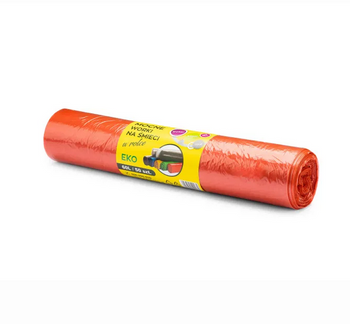 Worki LDPE 60L czerwone – 50 szt, do segregacji
