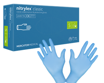 Rękawiczki jednorazowe nitrylowe Blue Classic S 100 szt