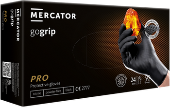 Rękawice ochronne GoGrip Black XXL, nitrylowe