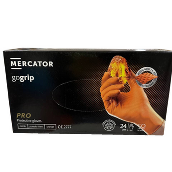 Rękawice nitrylowe Nitrylex Gogrip Orange L – bezpudrowe