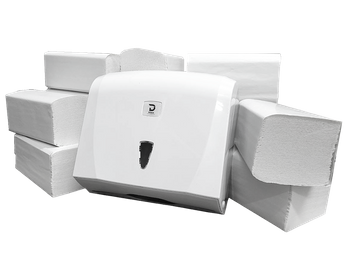 Zestaw startowy - Biały podajnik + ręczniki typ ZZ DKZ041