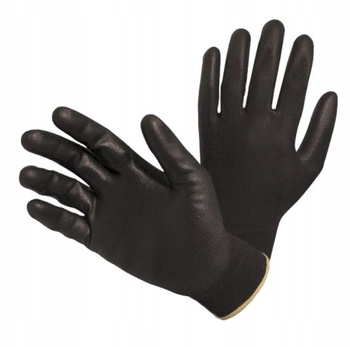 Rękawice robocze powlekane poliuretanem czarne rozmiar 9